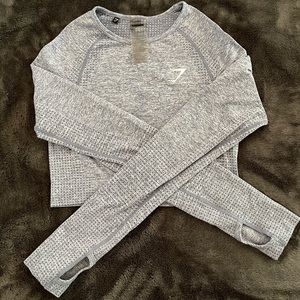 S Gymshark long-sleeve crop top